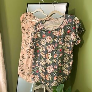 Pair of dressy shirts - Loft and DR2